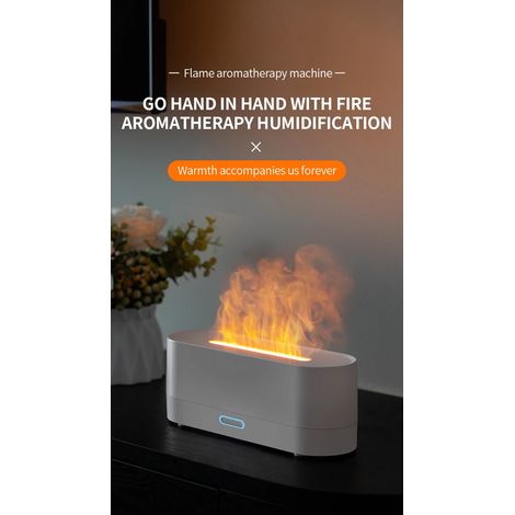 Diffusore a fiamma da 160 ml con umidificatore, 7 colori di luce, diffusore di oli essenziali, diffusore per aromaterapia per casa, ufficio e camera da letto. (1/5)