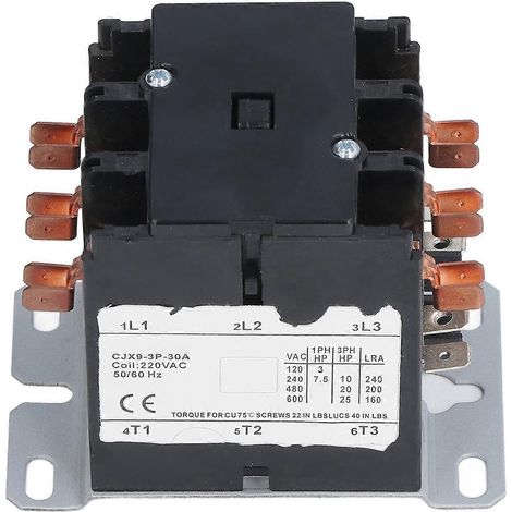 Hochleistungs-Wechselstromschütz PA66 aus wärmehärtendem Kunststoff für Klimaanlagenkondensatoren, 220 V, 50/60 Hz