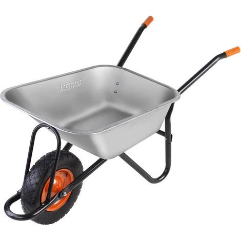 Brouette - FUXTEC FX-WB6404G - charge 120 kg volume 90 L acier galvanisé