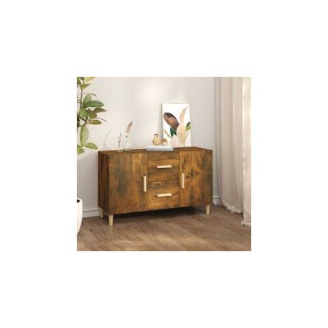 Buffet chêne fumé 100x36x60 bois d'ingénierie (1/5)
