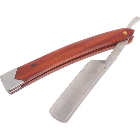 Rasoir de barbier manuel à manche en bois, style aléatoire, pour hommes