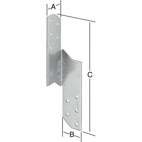 Ancoraggio ad arcareccio Spa 33X250 zincato a sinistra. CE (per 20)