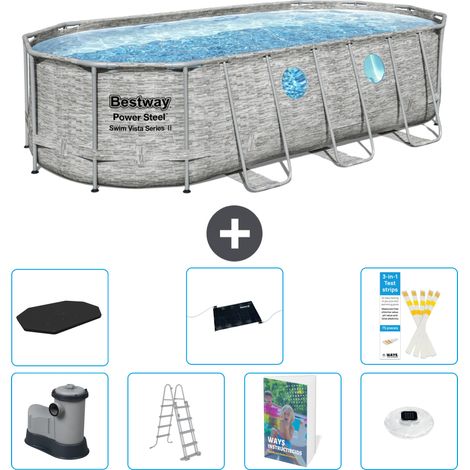 Bestway Bestway Power Steel Ovale - 549x274x122 cm - 8-pièces  S598 (1/4)