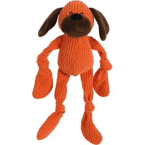 Jouet Peluche Velours pour Chien Orange 36cm