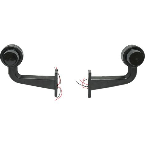 Set di luci di posizione laterali a LED con braccio 12-24V, rosso-bianco fumé FR0157 Breckner Germany (1/4)