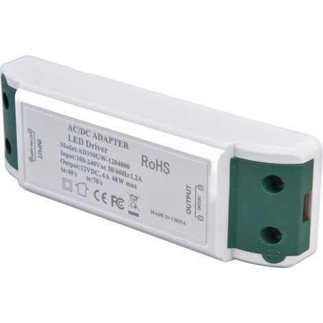 Driver LED, trasformatore di alimentazione LED compatto e sicuro a 12 V CC per lampade fai-da-te e illuminazione a LED.