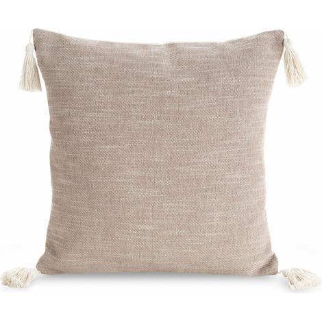 Funda de almohada bohemia/5 45cm x 45cm color polvo (1/4)