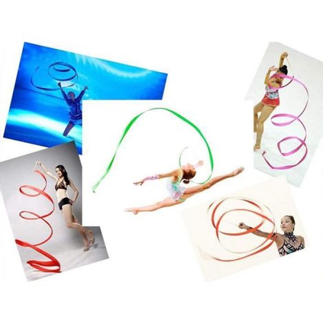Rubans de Danse,10 Pack Ruban de Gymnastique Rythmiques Streamer 2M Enfants pour la Formation Artistique Baton de Danse (1/4)