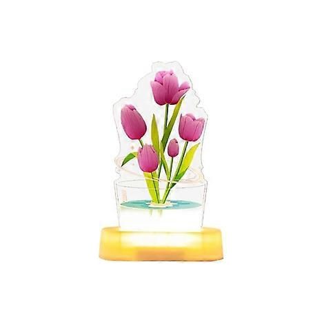3D-Tulpen-Nachtlicht, Nachttischlampe zur Zimmerdekoration B