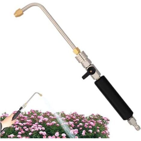 Lance Haute Pression pour Tuyau d'Arrosage - Nettoyeur Conduites d'Eau,Pulvérisateur Laveur Multifonction Portable Pour Nettoyage De Gouttières, Patio, Clôture, Lavage Vo 1/4 Insert Rapide