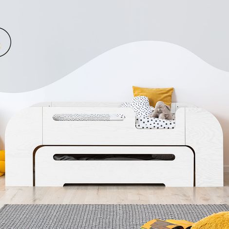 Letto Thomas Bianco 90x200 entrata destra sommier e cassetto incluso