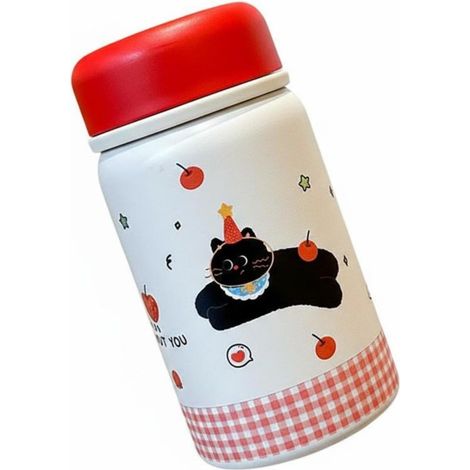 Insulated Cup/Bottle/Flask made of 316 Stainless Steel with Leak-Proof Lid, Soft Handle, Stable Base, Compact Design, Red, Style 1 (1/5)