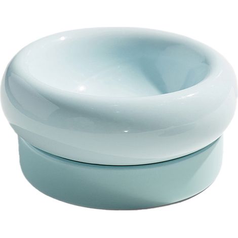 Gamelle double en céramique pour chat, accessoire pour animaux de compagnie, idéale pour nourrir les chiots et les chats. (1/4)