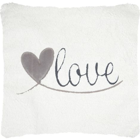 Coussin décoratif love Gris 45x45 cm (1/4)
