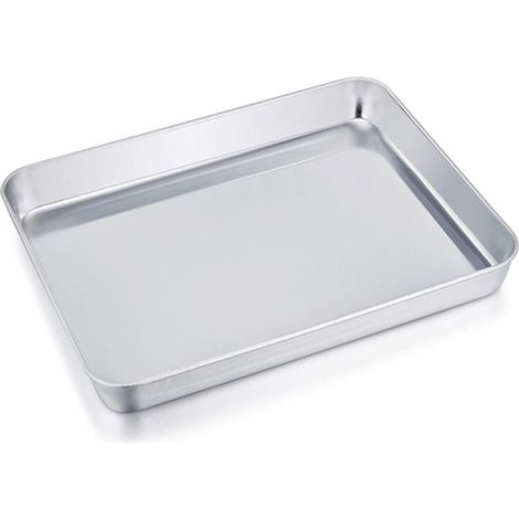 1 Plateau de cuisson, Acier inoxydable 304, Finition polie miroir, Lave-vaisselle, Pour four mini et gâteau (1/5)