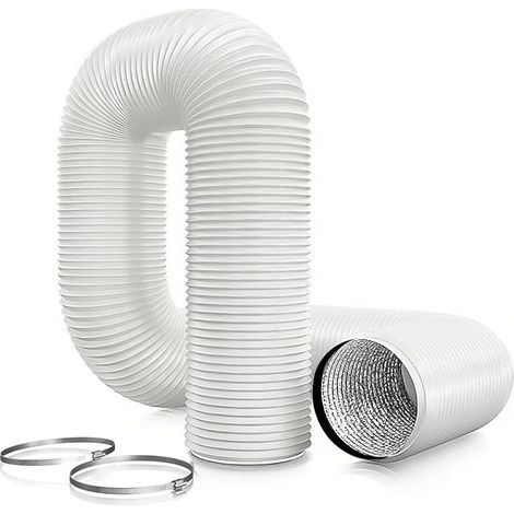 125 mm PVC-Lüftungsschlauch, 3 m, für Dunstabzugshaube, weiß (1/5)