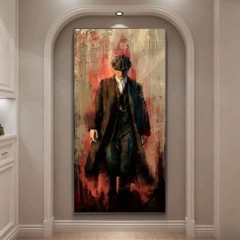 Impression sur Toile Peaky Blinders Graffiti Art Peintures Impression sur Toile Art Affiches et estampes Decor 50x100cm sans Cadre (1/4)