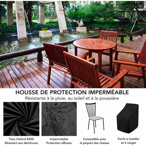 Housse de protection pour chaise longue de jardin Oxford 210D noir 64x64x120/70 cm 64 120 70cm 210d 30 × 25 × 4 cm 220 g – Livraison gratuite (1/5)