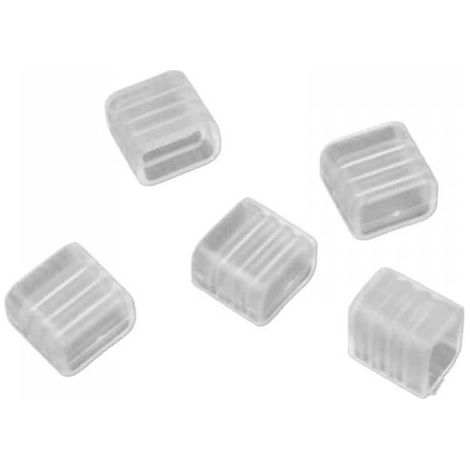 Set di 5 Tappi per Striscia LED 8mm Accessori di Chiusura Colore Bianco Accessori per Protezione e Finitura
