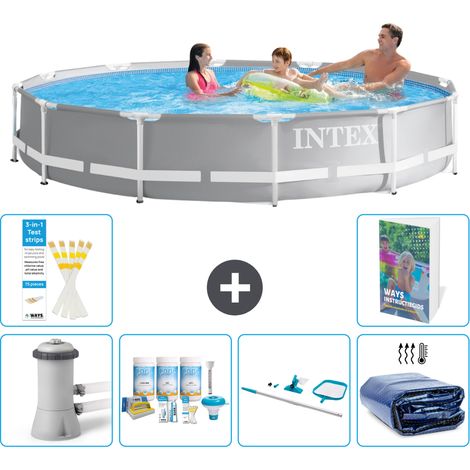 Prism Frame Pool Rund - 366x76 cm - 7-teilig S267