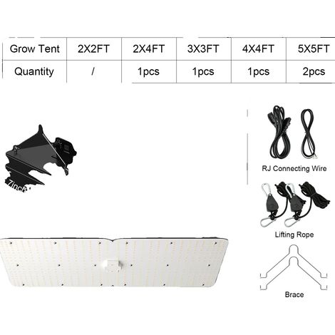 Lampe de culture LED, spectre complet, luminosité réglable, 300W (1/2)