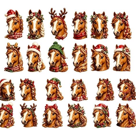 Realistischer 2D-Adventskalender mit Acrylpferd (Sammlerstück) (1/5)