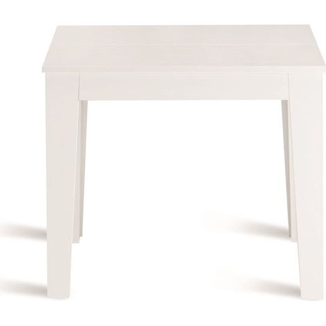 Consolle allungabile 90x50/300 cm con base metallo e piano Bianco frassinato NADIR (1/5)