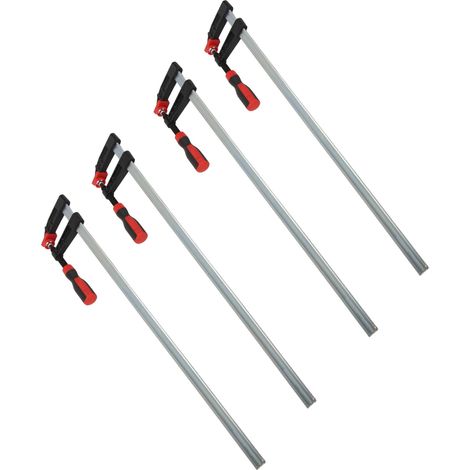 Ensemble de 4 serre-joints en F robustes, vis à dégagement rapide, kit d'outils à main pour le bricolage, 80 x 600 mm (1/5)