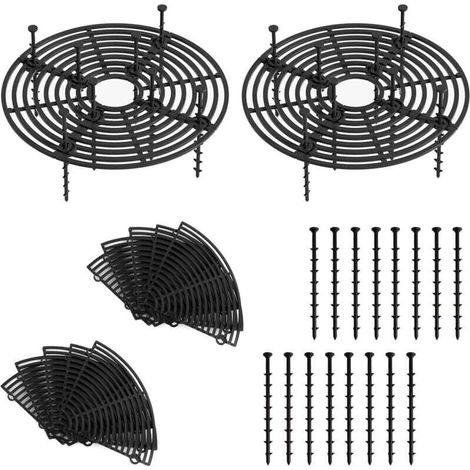 Pieces plant pot grid, 30cm flower pot grid cover, plastic flower pot grid cuttable to protect plants, soil protection MUMU