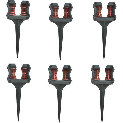 Set mit 6 Gartenschlauchführungen, Gartenschlauchhalter, Rasenschlauchhalter, Schlauchhalter mit Erdspieß zum Schutz von Gartenpflanzen, Höfen und Blumenbeeten (1/5)