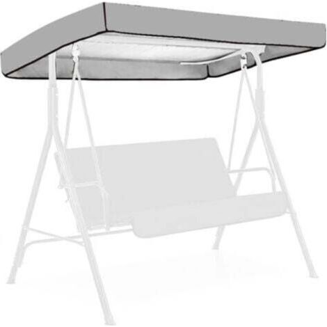 Toit de remplacement pour Balançoire 3 places en tissu Oxford imperméable anti-UV - Dimensions 191 x 120 x 23 cm (1/4)
