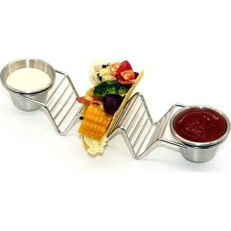 Présentoir créatif pour tacos/crêpes Avec coupelle à sauce amovible Présentoir multifonctionnel pour rouleaux de printemps/crêpes/tacos (1/5)