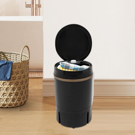 Mini Machine à Laver,4.5l Portable Machine à Laver Multifonction Essorage,avec Panier de Déshydratation 4 Coussinets Antidérapants,Pour Camping,Voyage,Rv Noir