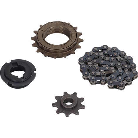 Roue libre 16 dents en acier 410, chaîne 38 maillons, pignon 9 dents, convient aux vélos. (1/5)