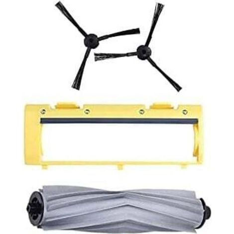 Pièces détachées pour l'aspirateur robot AMIBOT Animal H2O : rouleau central, couvercle de brosse principale, brosse latérale (1/4)