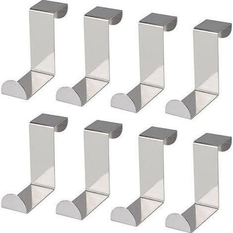 8 Crochets Porte Armoire Réversibles Acier Inox Forme Z Robustes (1/4)