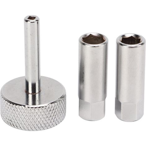 Kit de ajuste de válvulas para motocicleta/ATV: 3 herramientas + 8 llaves de vaso para tuercas de seguridad de 9 mm + destornillador cuadrado de 3 mm