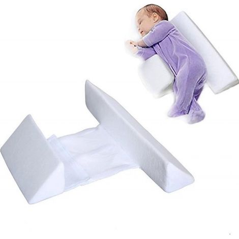 Oreiller pour bébé - Oreiller pour dormir sur le côté - 0 à 6 mois - Réglable - Lavable et respirant - Housse lavable - Anti-reflux et maintien de la tête - Oreiller de soutien pour le sommeil de bébé (1/5)