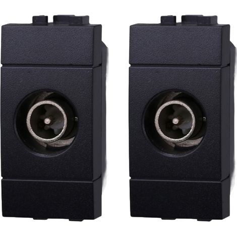 gloca Set 2 Connettori Tv Maschio Passanti Compatibili Con Serie Living (1/4)