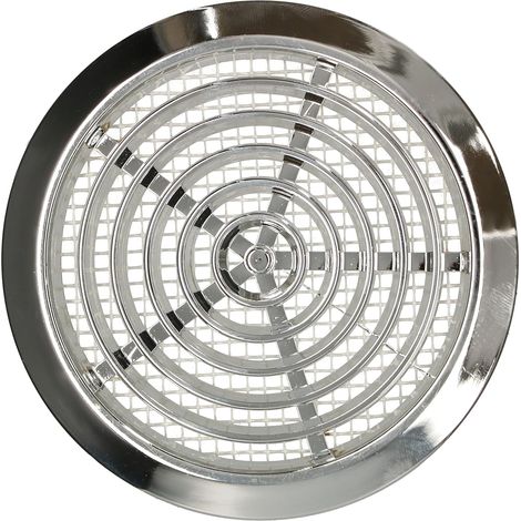 KOTARBAU Grille d'aération chromée ronde avec moustiquaire - Diamètre : 80 mm (1/5)