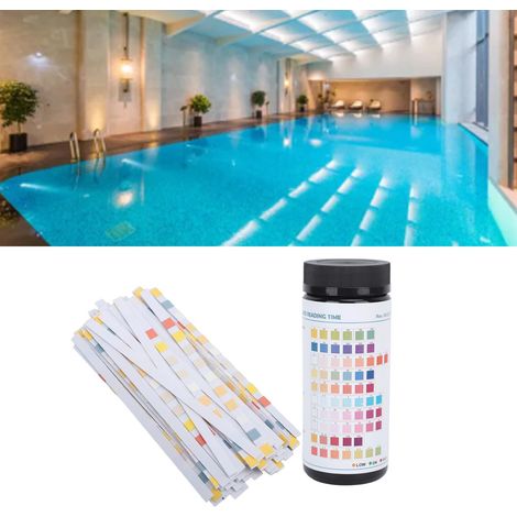 100 bandelettes/vente 10 en 1 pour eau potable, bassin à poissons, purificateur d'eau, aquarium, tests précis, spa, source thermale, nitrites, test de pH (1/5)