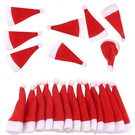 Festliche rote Servietten in Form einer Weihnachtsmannmütze, 20er-Packung (12 cm). (1/5)