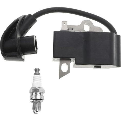 Module de Bobine d'allumage pour Stihl HS81 HS81R HS81RC HS81T HS86 HS86R Taille-haie Débroussailleuse Pièces de Rechange 4237 400 1302 4237-400-1302, avec Bougie (1/5)