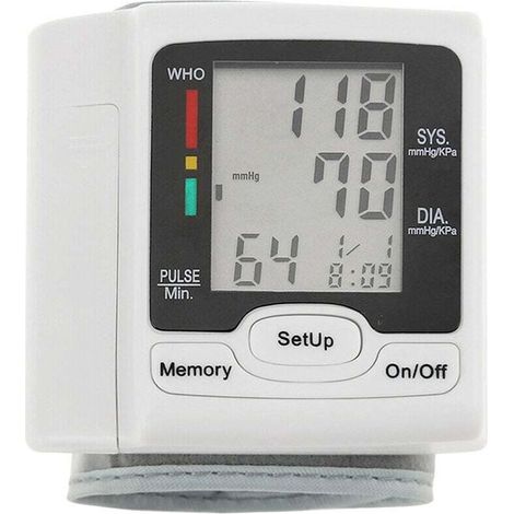 Vente chaude-Tensiomètre automatique au poignet sphygmomanomètre LCD affichage numérique usage domestique médical pour mesurer le pouls,de DEBUNS