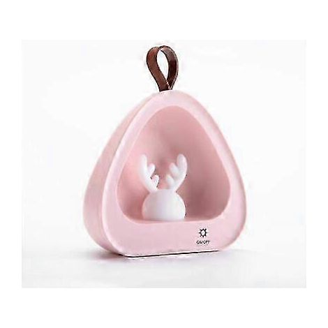 Lampe portable à motif cerf, lampe de chevet pour salon, veilleuse USB pour l'extérieur avec luminosité réglable - Rose (1/4)