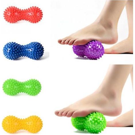 Rouleau de massage musculaire à picots en forme de cacahuète (2e génération), bâton de yoga pour le corps-AquaForge