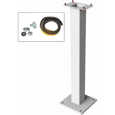 49730 Support Poteau Pour Coffret Argenta - H:90cm - Acier Galvanisé + Peinture Ral7035 (1/4)