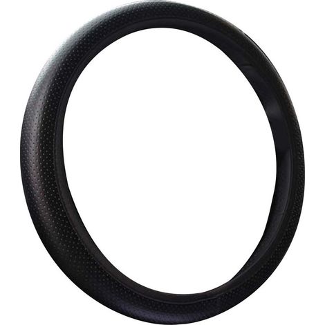 1 Couvercle de volant, 38 cm, cuir artificiel, noir, universel, pour voiture (1/5)