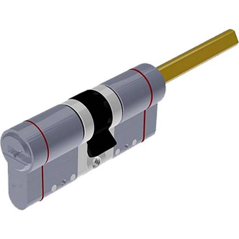CILINDRO PROFILATO MODULARE PER POMOLO SERIE 'EVO K50 TOP' mm 26+10+26 = 62 (31+31) cromo satinato