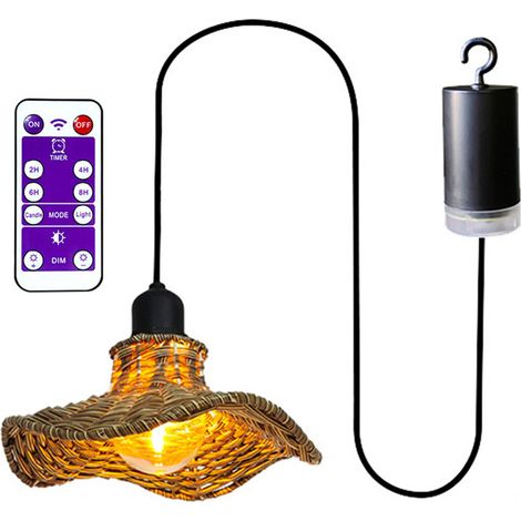 Lampe pavillons lumière chaude à piles, bohème IP44, avec télécommande, jardins, convient pour pergolas, étanche, suspendue (1/5)
